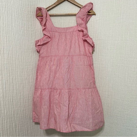 Marie Oliver Sailor Red & White Striped Cotton Linen Blend Dress Size S - Picture 3 of 6